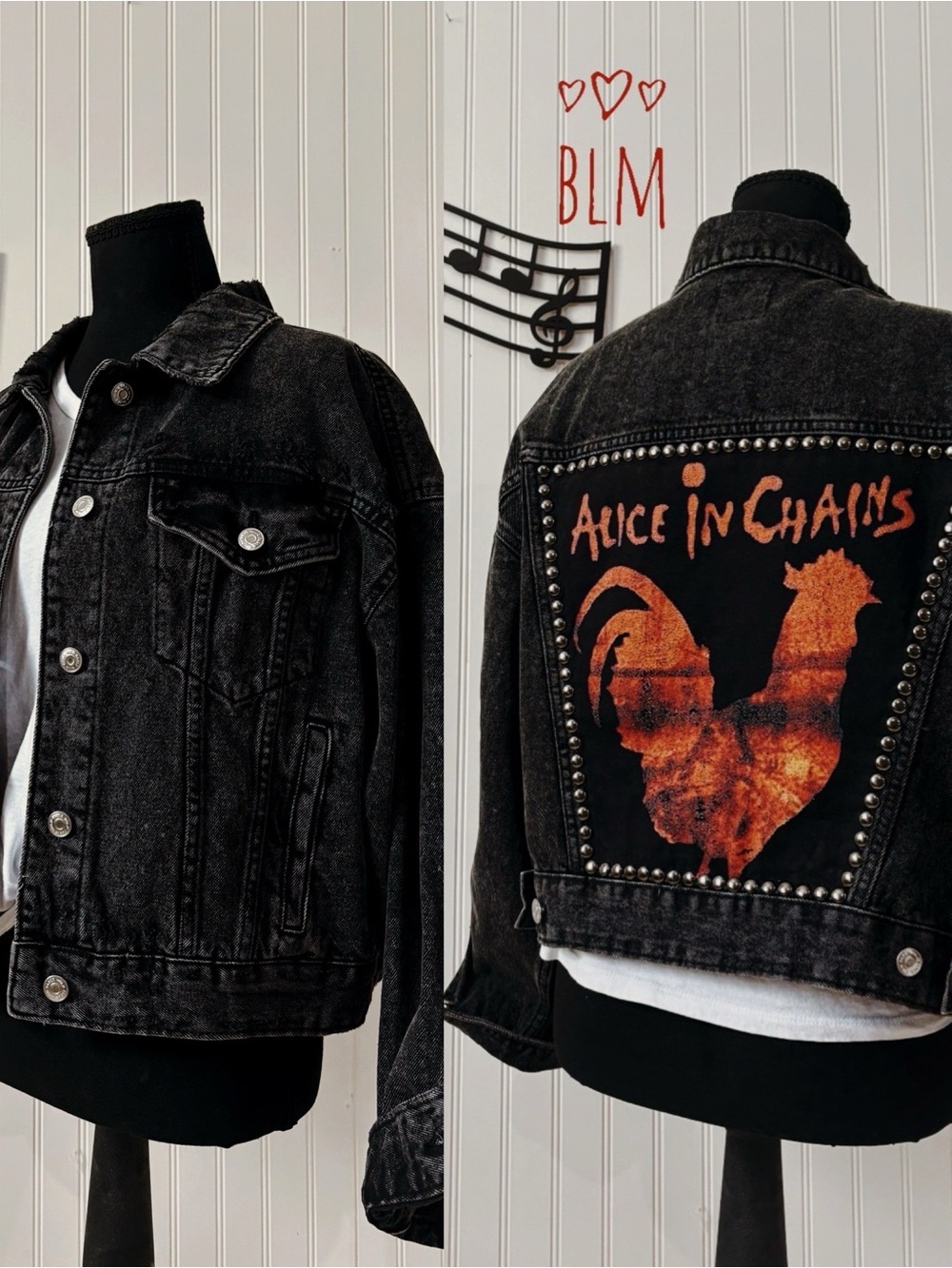 ✨Alice in Chains custom Jean jacket